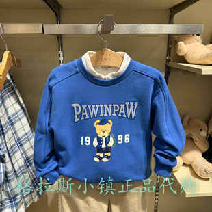 PawinPaw童装 26年春款 男童卡通圆领长袖 卫衣PCMAG6261E 专柜正品