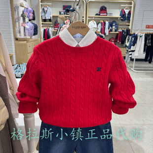 羊毛衣KWF4T11A 25年冬款 100%绵羊毛Elandkids衣恋童装 专柜正品