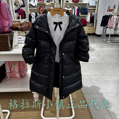 衣恋童装正品女童中长羽绒服