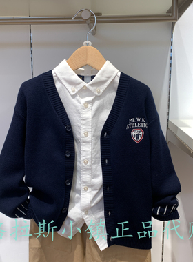 Polo walk KIDS童装专柜正品25秋款男童学院针织开衫AMRW532C0511