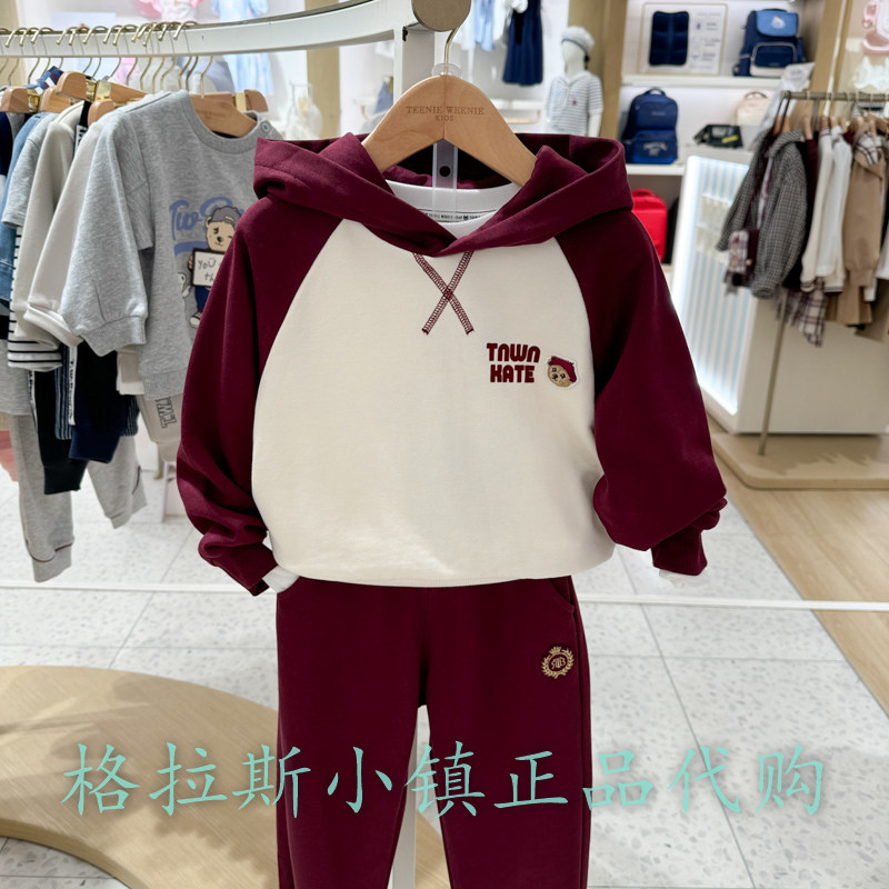 TW童装正品24年秋款女童连帽卫衣
