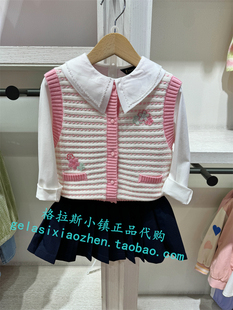 专柜正品 Polo KIDS童装 24年春新款 walk 女童花朵马甲BBFW415C0121