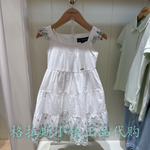 衣恋童装夏女童甜美刺绣连衣裙