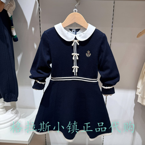 Polowalk童装秋女童圆领连衣裙