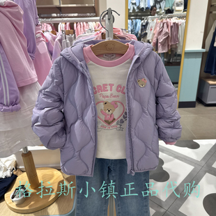 轻薄90鸭绒pawinpaw童装 25年冬女童三防羽绒服外套PCJDF4961E 正品