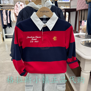 Elandkids衣恋童装专柜正品26春新款男童翻领休闲T恤EKLWG1102B