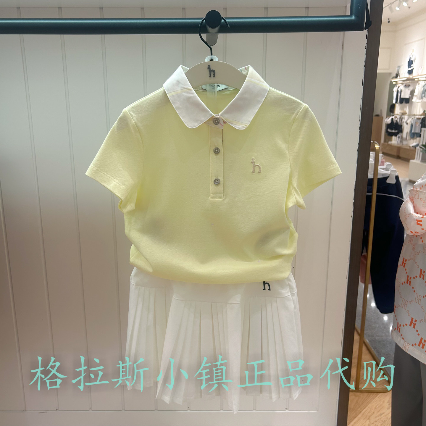 特价hazzys哈吉斯童装国内代购夏款女童休闲翻领T恤HZUXGD01CP815