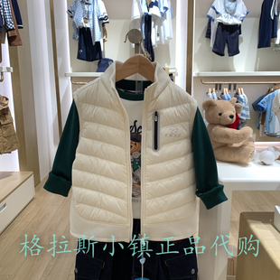90鸭绒TeenieWeenie童装专柜正品25冬男女童羽绒马甲TKVW254991B