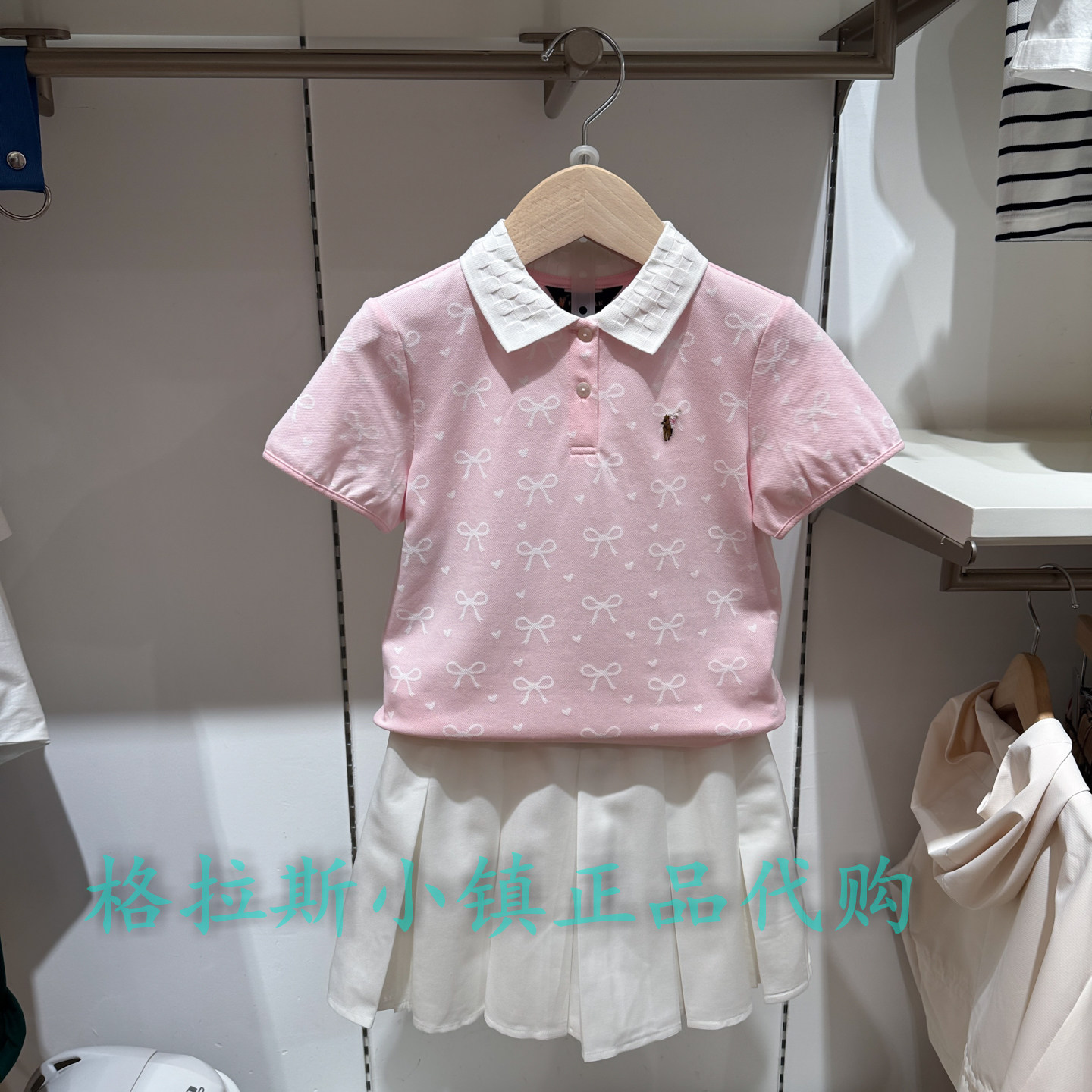 Polo walk KIDS童装专柜正品26夏款女童翻领短袖T恤CCJW625F0532