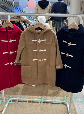 100%绵羊毛Elandkids衣恋童装正品25冬男女童大衣外套EKJWF4C11D