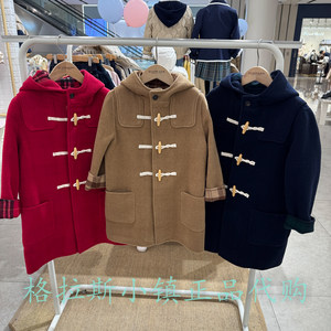 100%绵羊毛Elandkids衣恋童装正品25冬男女童大衣外套EKJWF4C11D