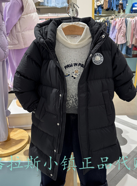 PawinPaw童装专柜正品25年冬款男童三防长款羽绒服外套PCJDF4V31E