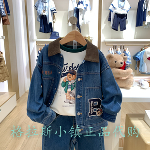 TeenieWeenie童装专柜正品25秋男童帅气牛仔夹克外套TKJE253811A