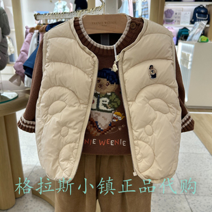 TeenieWeenie婴童专柜正品25冬款男宝轻薄羽绒服马甲T0VW254905K