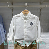 EKYWF2211E 25夏男刺绣童学院翻领衬衫 Elandkids衣恋童装 专柜正品