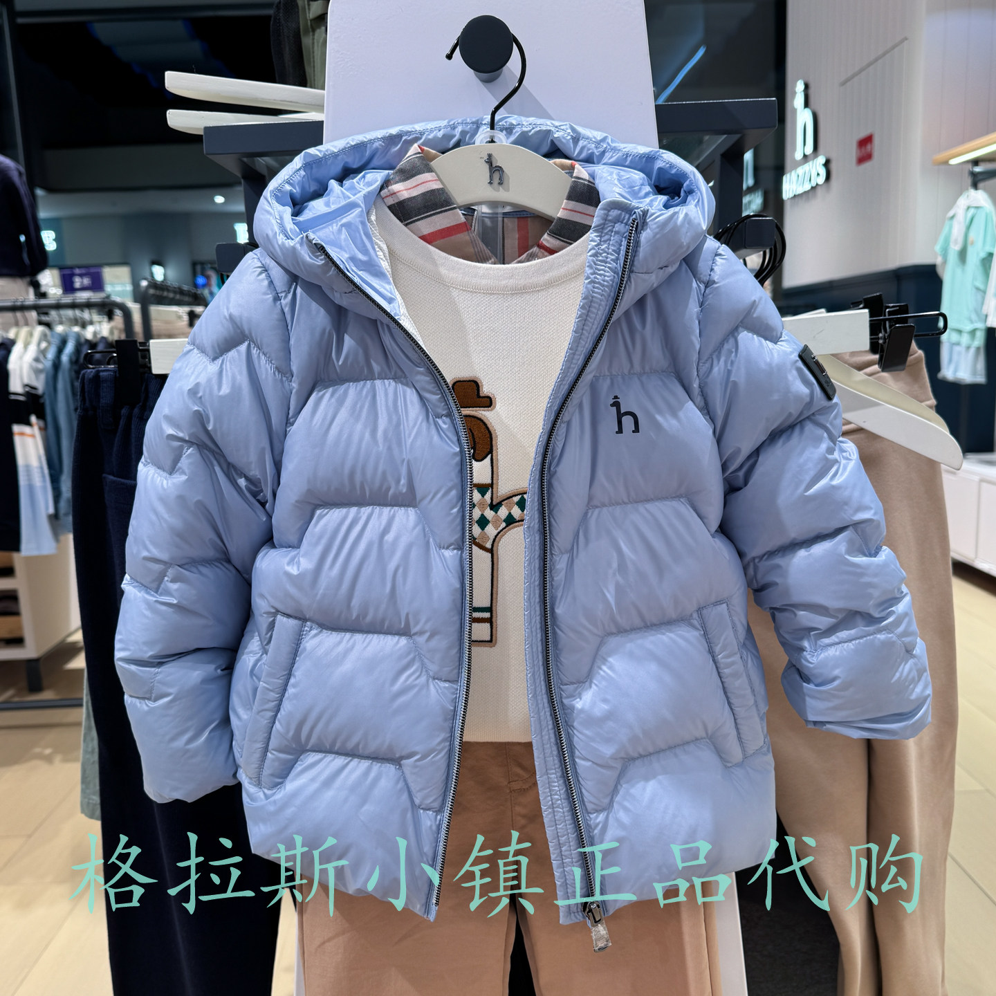 90%鹅绒哈吉斯童装冬儿童羽绒服