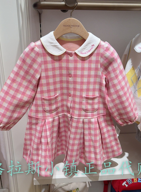 TeenieWeenie婴童专柜正品25年春新款女宝格纹连衣裙T0OM251262A