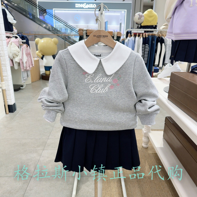 衣恋童装正品女童加绒翻领卫衣