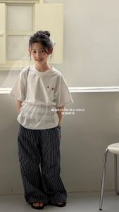 嗨大E小e童装2026夏新款女童中大童卡通印花纯棉短袖T恤上衣8129