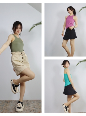 美国TI 云朵小柔软 夏女士打底衫修身型吸汗柔软运动瑜伽无袖背心