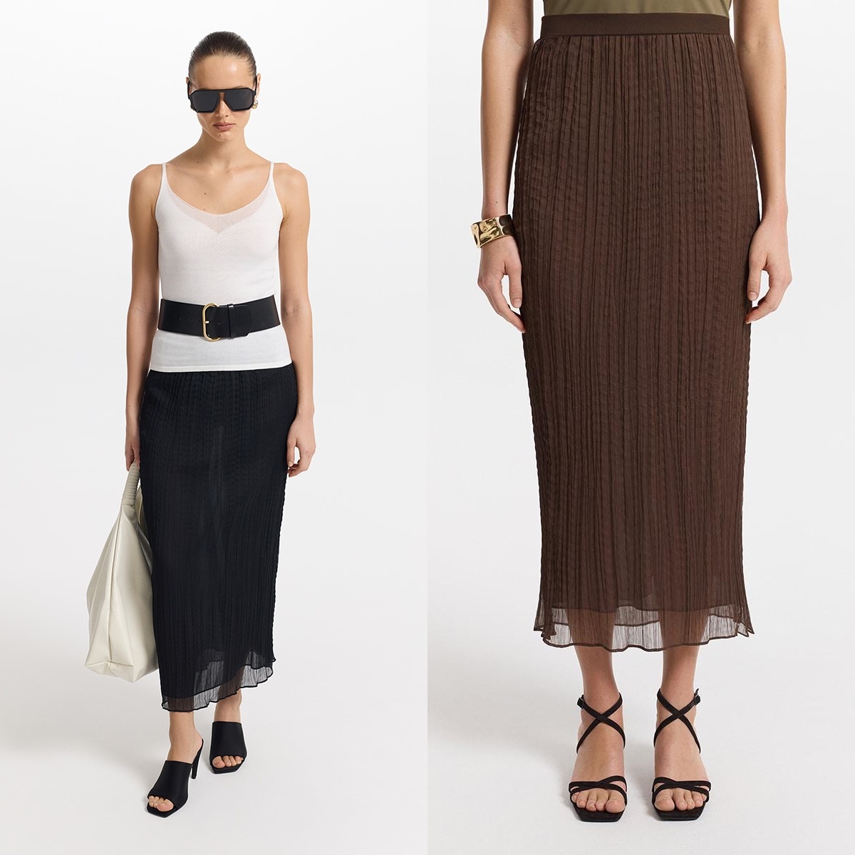 北欧小众LP长直筒通勤褶皱半身裙