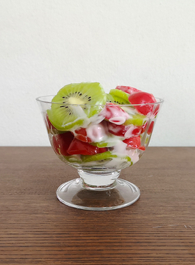 新款 北欧ins 出口正品 大小号透明玻璃 沙拉碗 果盆 家用 甜品碗