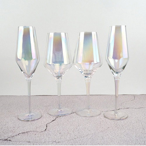 新款ins北欧彩虹高脚杯创意渐变