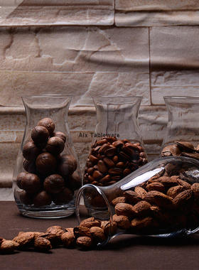 新款出口 透明无铅玻璃储物罐坚果零食饼干干货罐 收纳玻璃瓶简洁