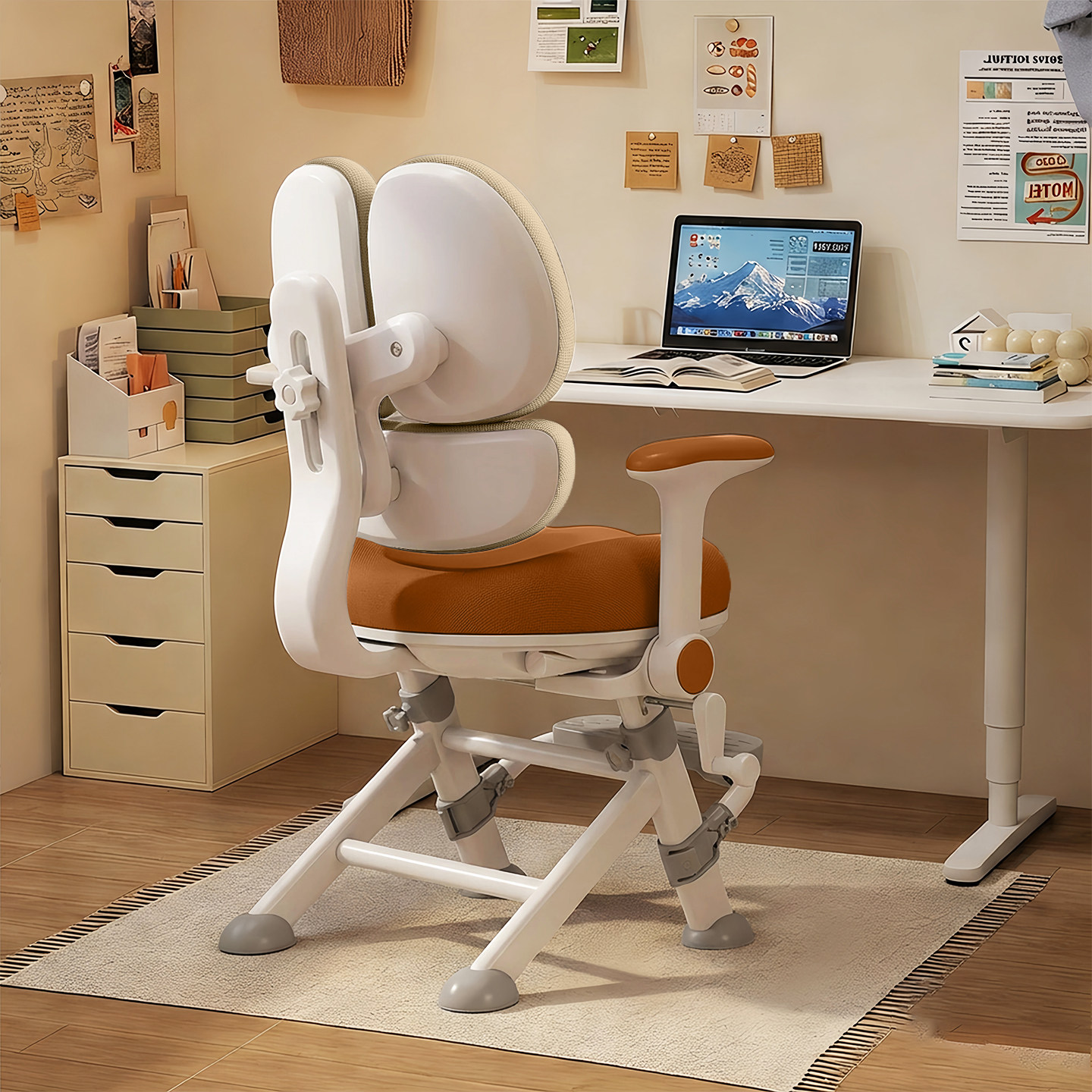 儿童学习椅学生专用椅子升降调节凳写字桌椅家用矫正坐姿作业座椅