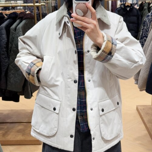 巴伯棉服Bedale无蜡灯芯绒中长款