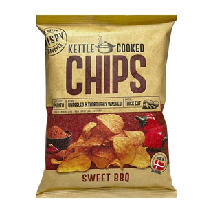 丹麦进口Kettle Cooked Chips恩美斯带皮原切薯片 休闲零食150g