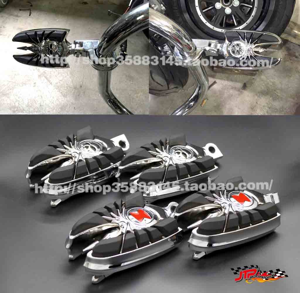 适用哈雷XL883 1200 X48 X72 戴娜 软尾 肥仔 改装脚踏板 黑寡妇