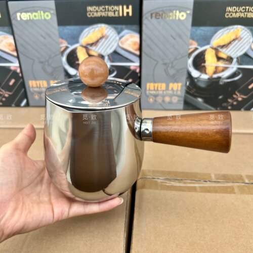 304不锈钢侧把茶壶围炉煮茶烤奶壶罐 户外煮奶茶罐家用煮茶器套装