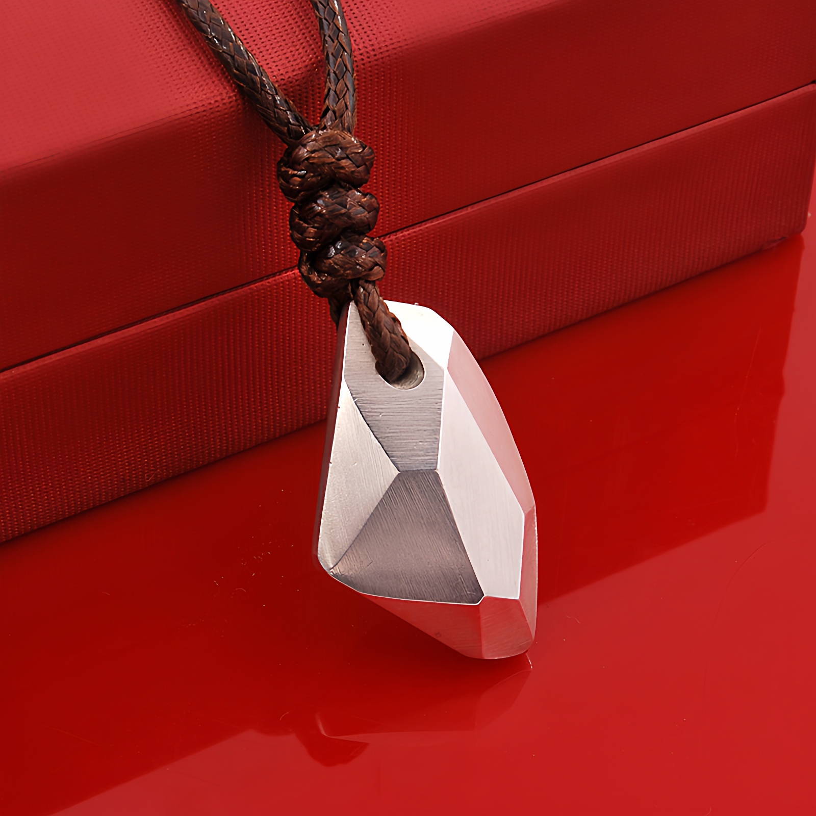 实心足银吊坠许愿石挂挂件