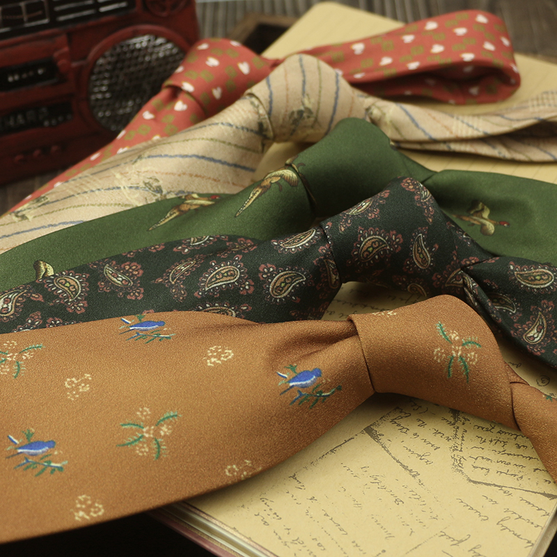 个性印花复古港风文艺正装领带