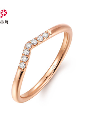 Zbird/钻石小鸟18K金钻石戒指-求婚结婚护戒钻戒-倾心守护-RDV75