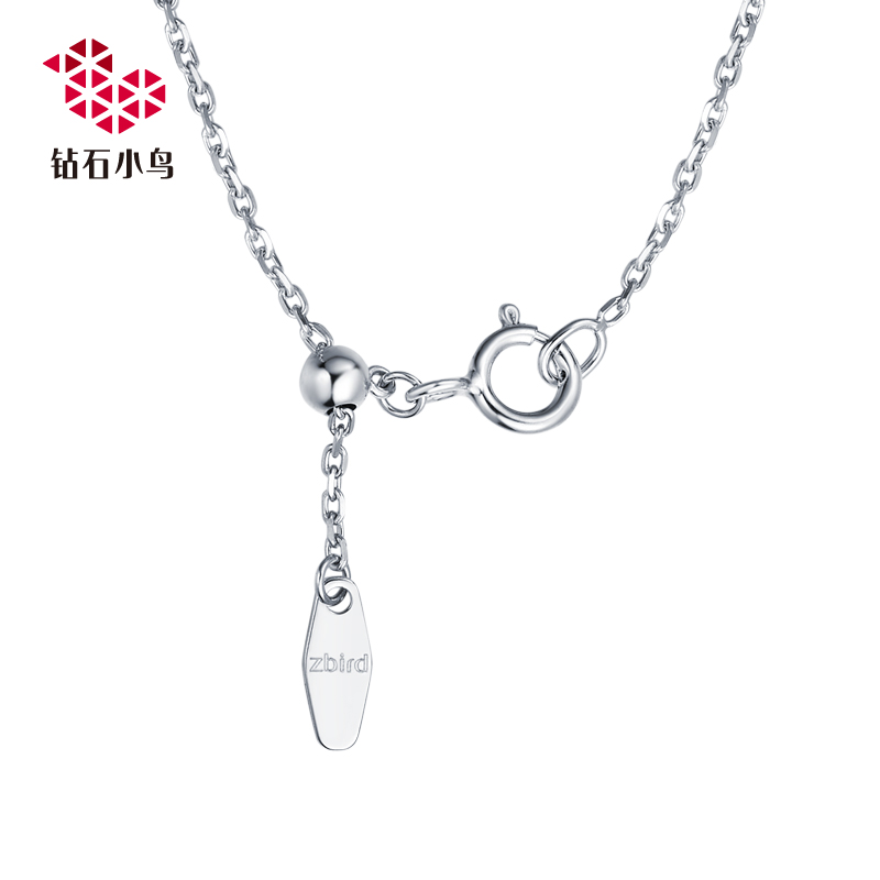 zbird钻石小鸟18k星云百搭金项链