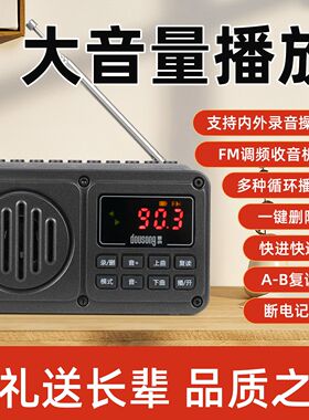 多响D87多功能蓝牙双喇叭重低音便捷老年人收音机可插卡随身听