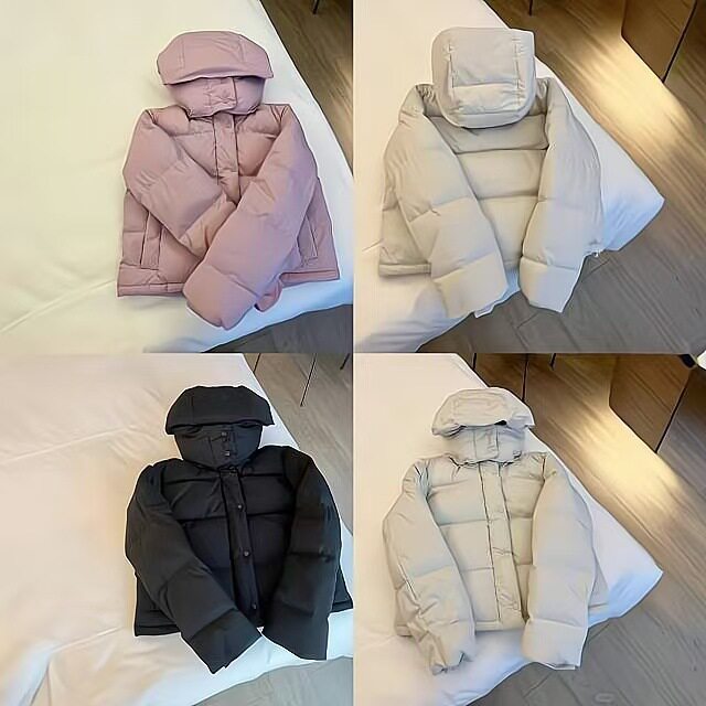 lulu Yarn vibration现货冬季四格泡芙羽绒服瑜伽服外套保暖连帽