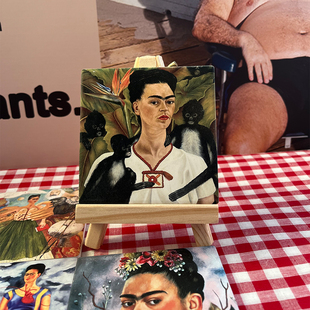 法国进口 弗里达 Frida Kahlo 展览限定 艺术周边 瓷板画 杯垫