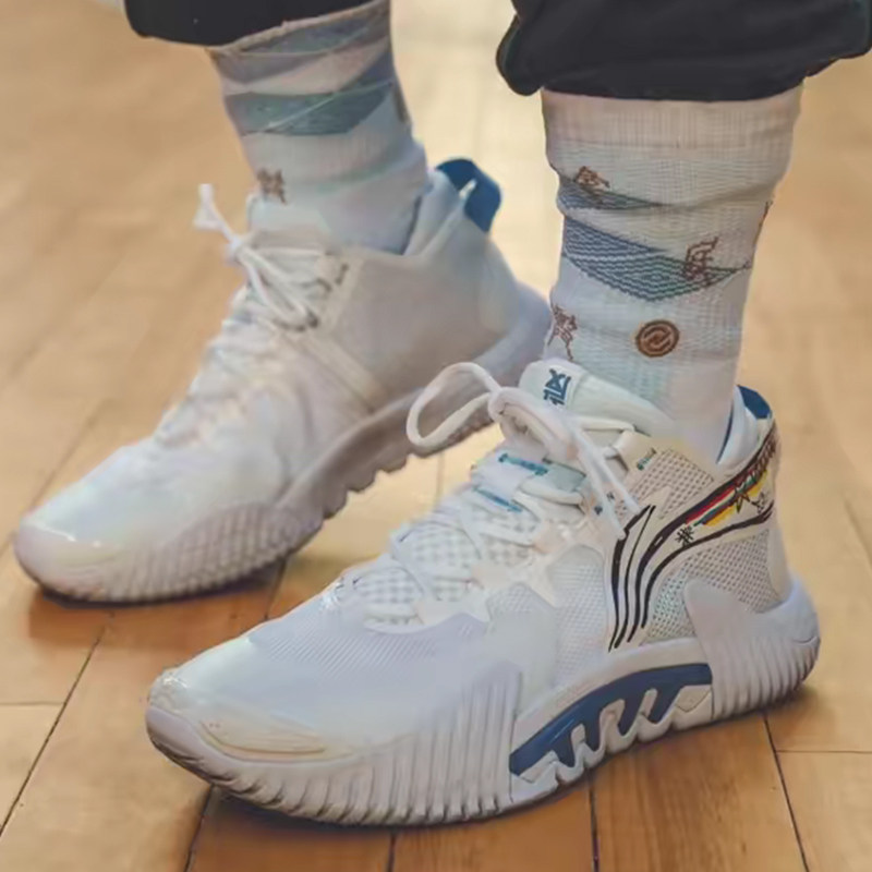 李宁反伍 2Low长安少年回弹减震低帮男子透气实战篮球鞋ABFR005