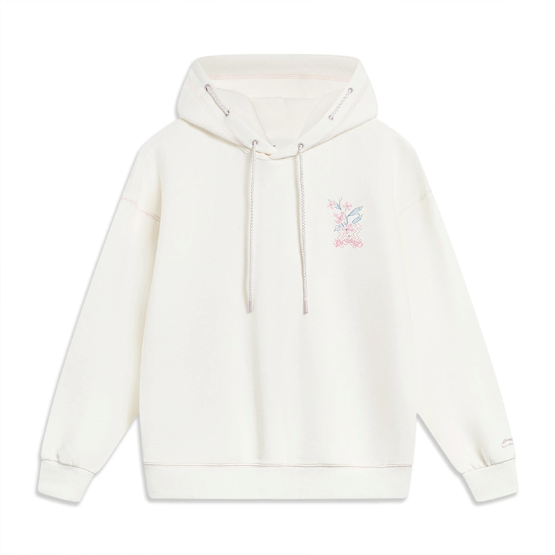 李宁宽松套头连帽卫衣外套