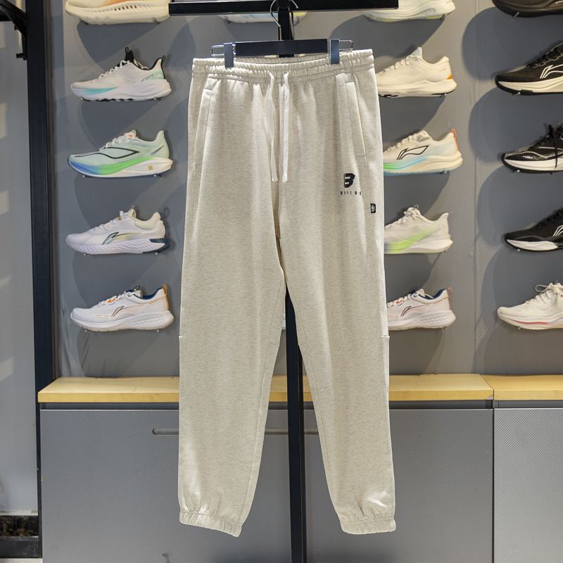 李宁束脚男子冰感舒适宽松卫裤