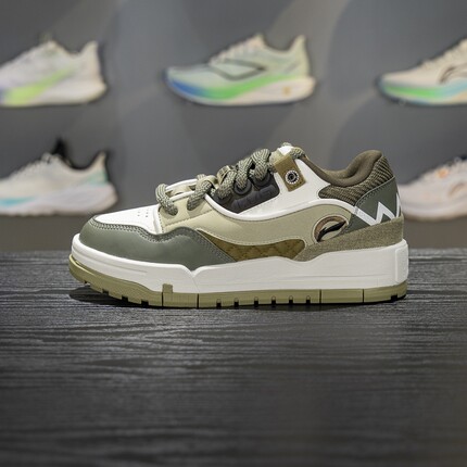 李宁001 BTC MEGA男子板鞋2025新品舒适软弹经典休闲鞋AGCV383