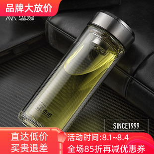 希诺双层高硼硅玻璃杯耐高温耐热食品级透明男女喝水杯6711/6712