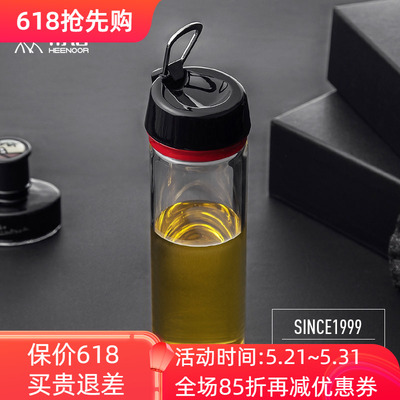 希诺单层玻璃杯带提环时尚男女士便携泡花茶喝水杯子XN-7510/7511