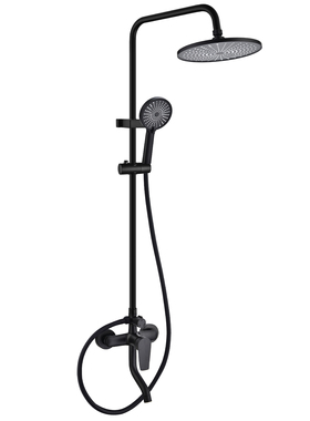 惜度全铜淋浴花洒套装升降淋浴洗澡三档沐浴黑色HST-130B