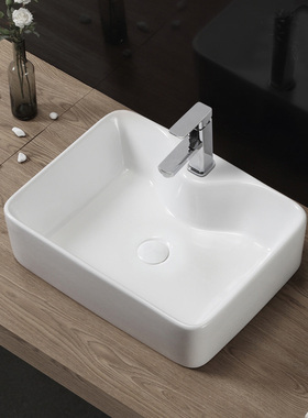 惜度陶瓷面盆台上盆家用洗手盆阳台卫生间白色洗脸池TSP-001