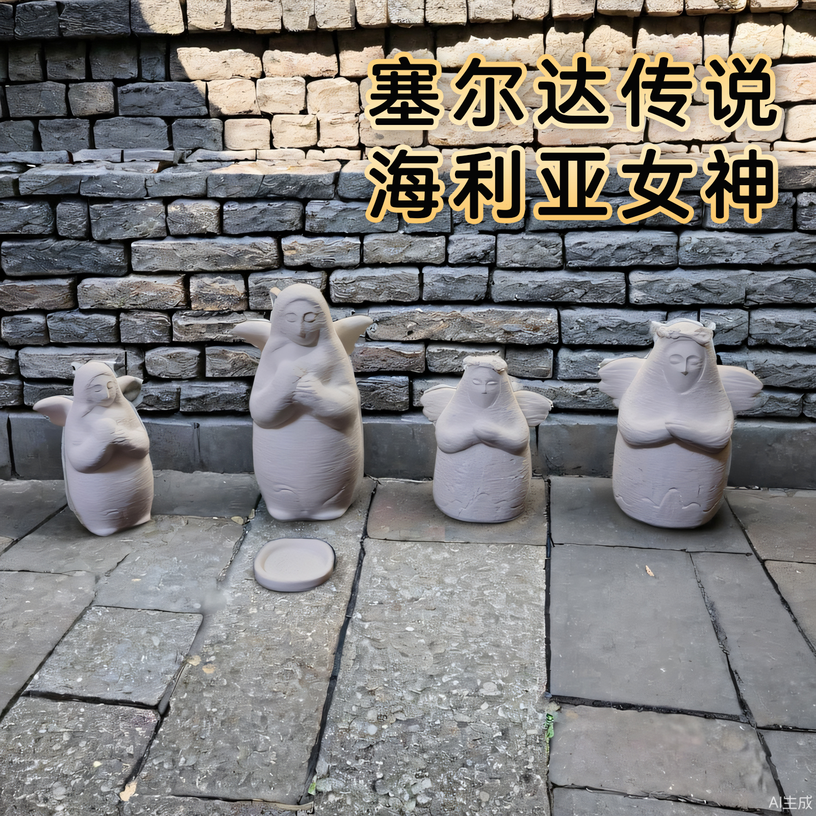 塞尔达传说海利亚女神摆件海拉鲁守护神仿真模型3D打印白模守护神