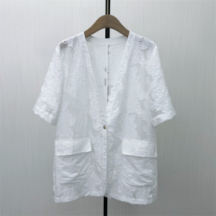 时尚 新品 短袖 西装 防晒上衣151 外套女宽松休闲薄款 2026夏季